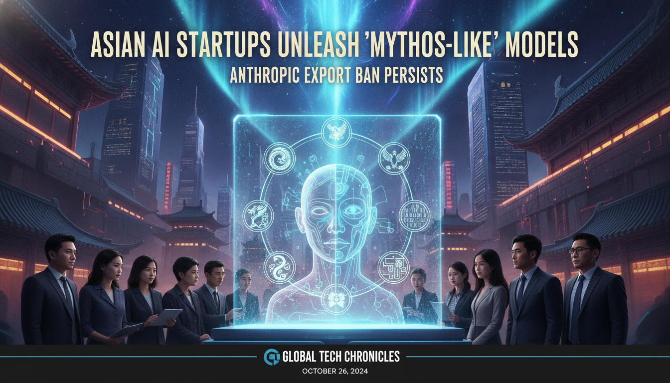 Asian AI startups launch Mythos-like  models as Anthropic’s export ban drags on