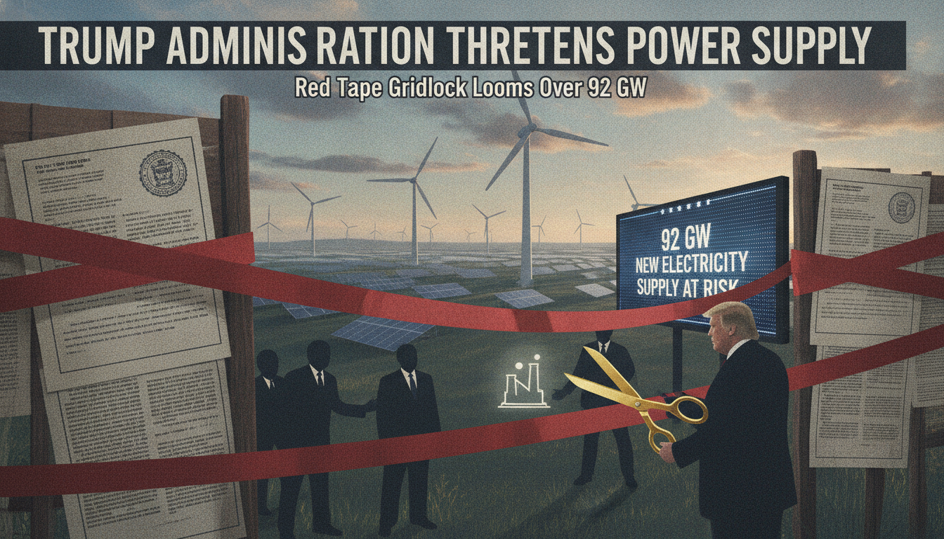 Trump administration threatens 92 GW of new electricity supply with red tape