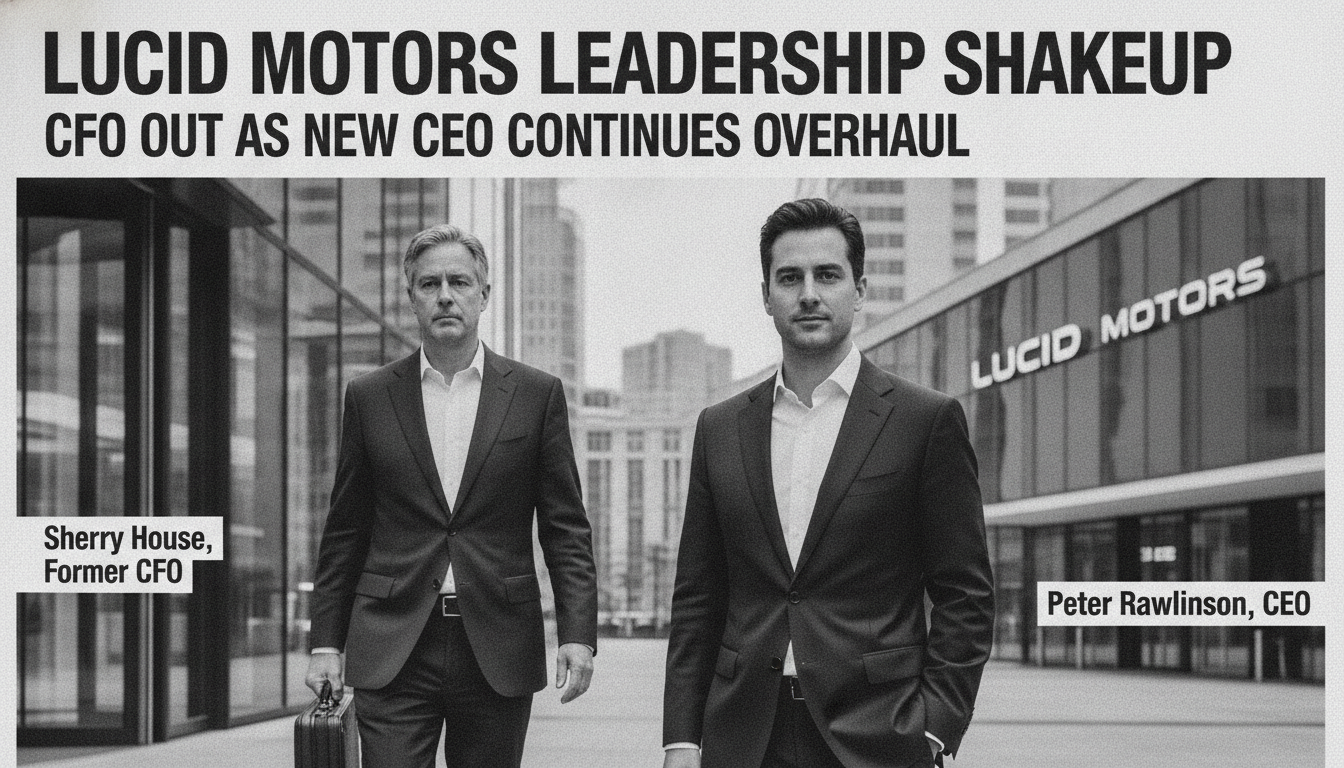 Lucid Motors’ CFO is out as its new CEO continues leadership shakeup