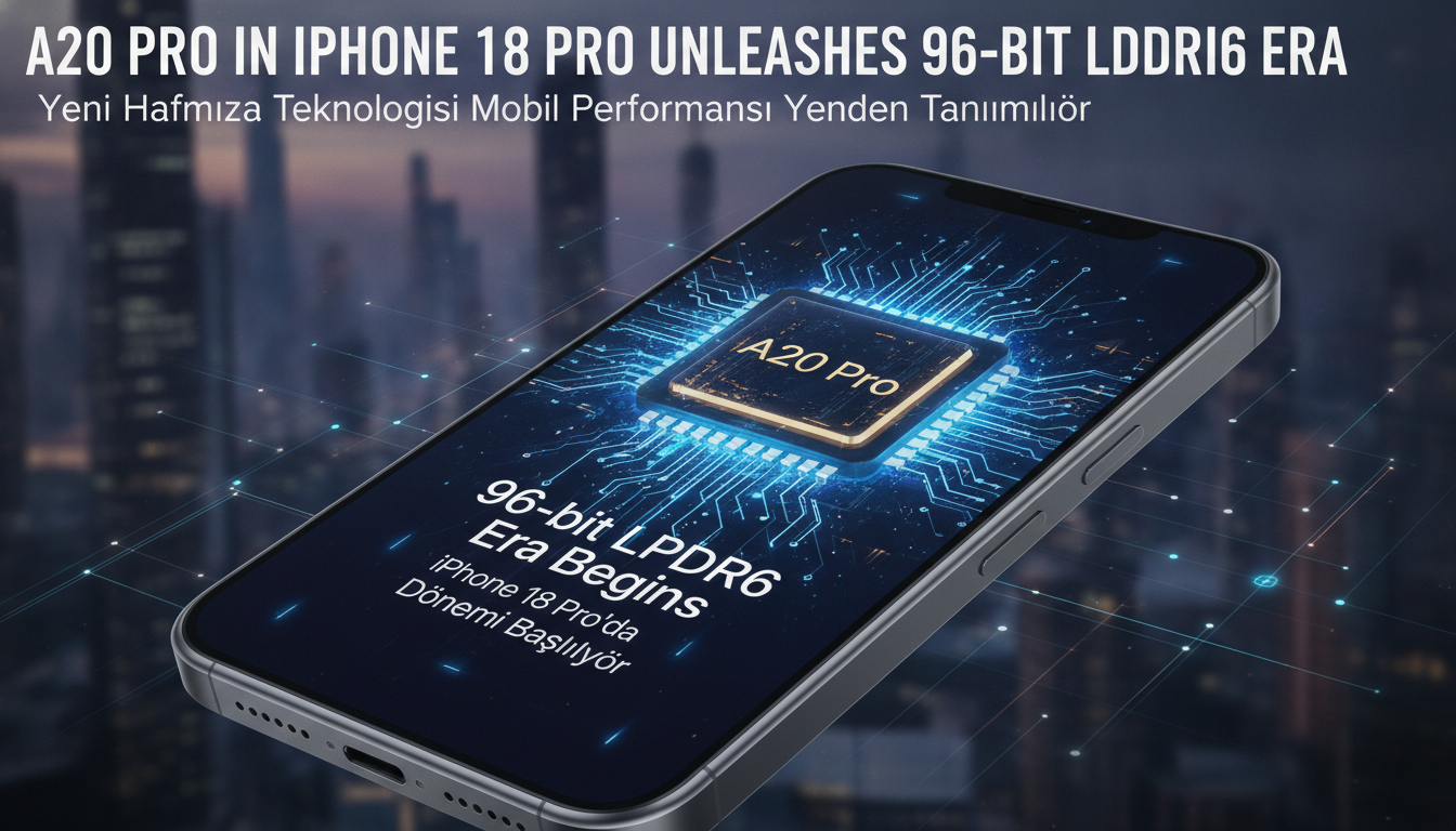 iPhone 18 Pro’da A20 Pro ile 96-bit LPDDR6 Dönemi Başlıyor