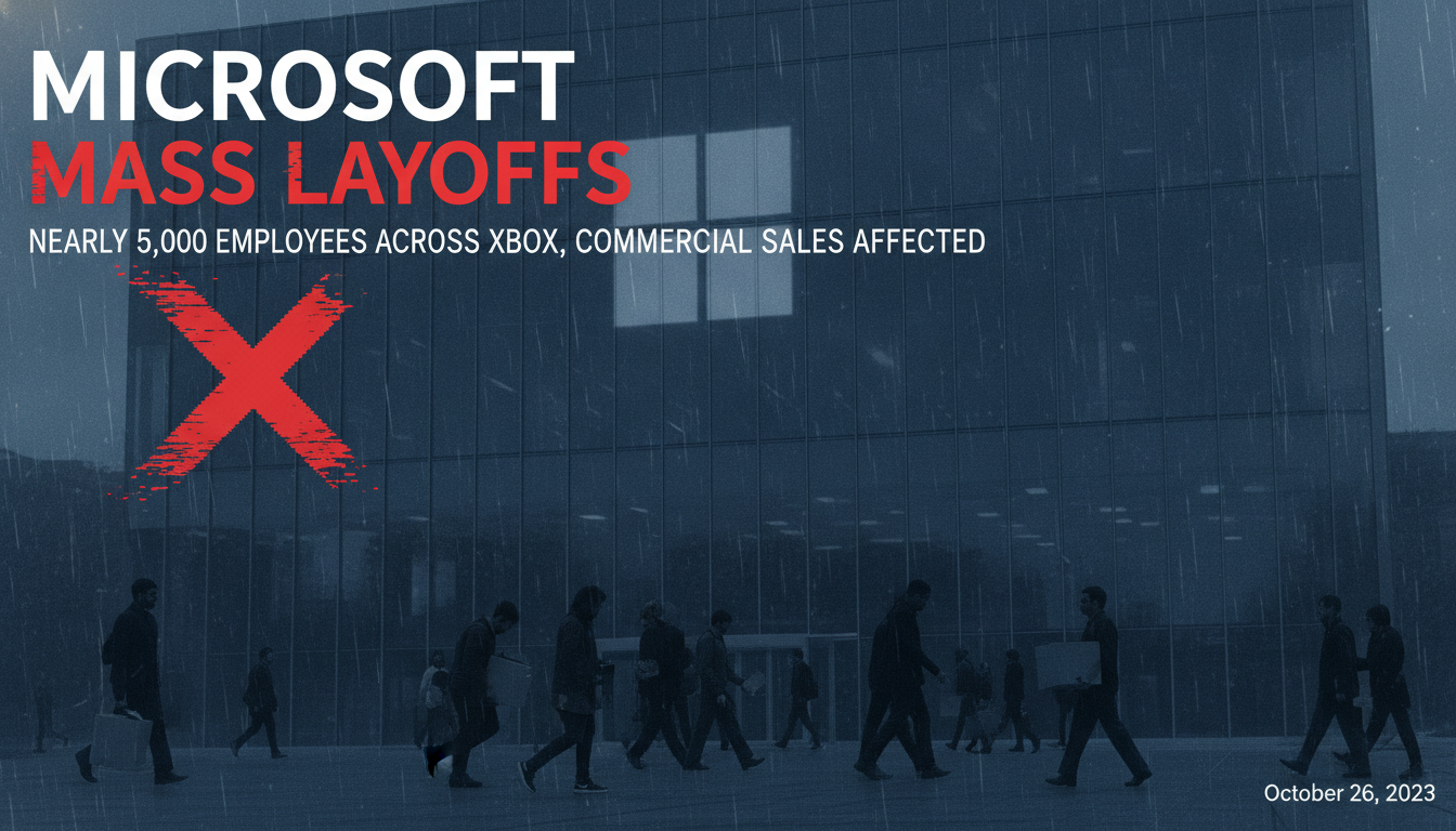 Microsoft lays off nearly 5,000 employees across Xbox, commercial sales