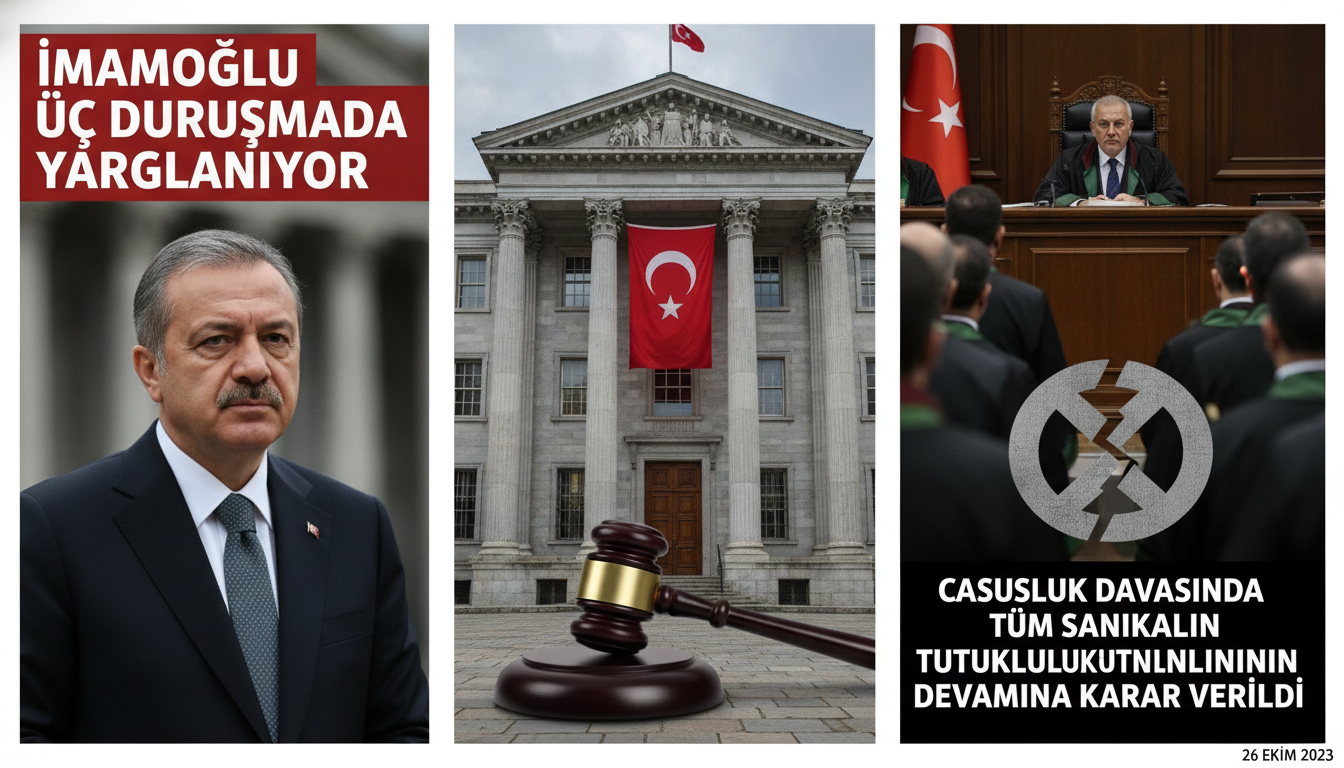 İmamoğlu üç duruşmada yargılanıyor: Casusluk davasında tüm sanıkların tutukluluklarının devamına karar verildi