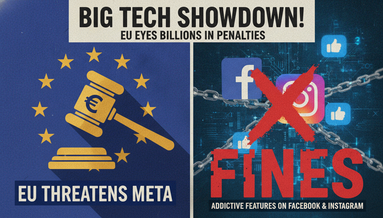 EU threatens Meta with fines over addictive features on Facebook and Instagram