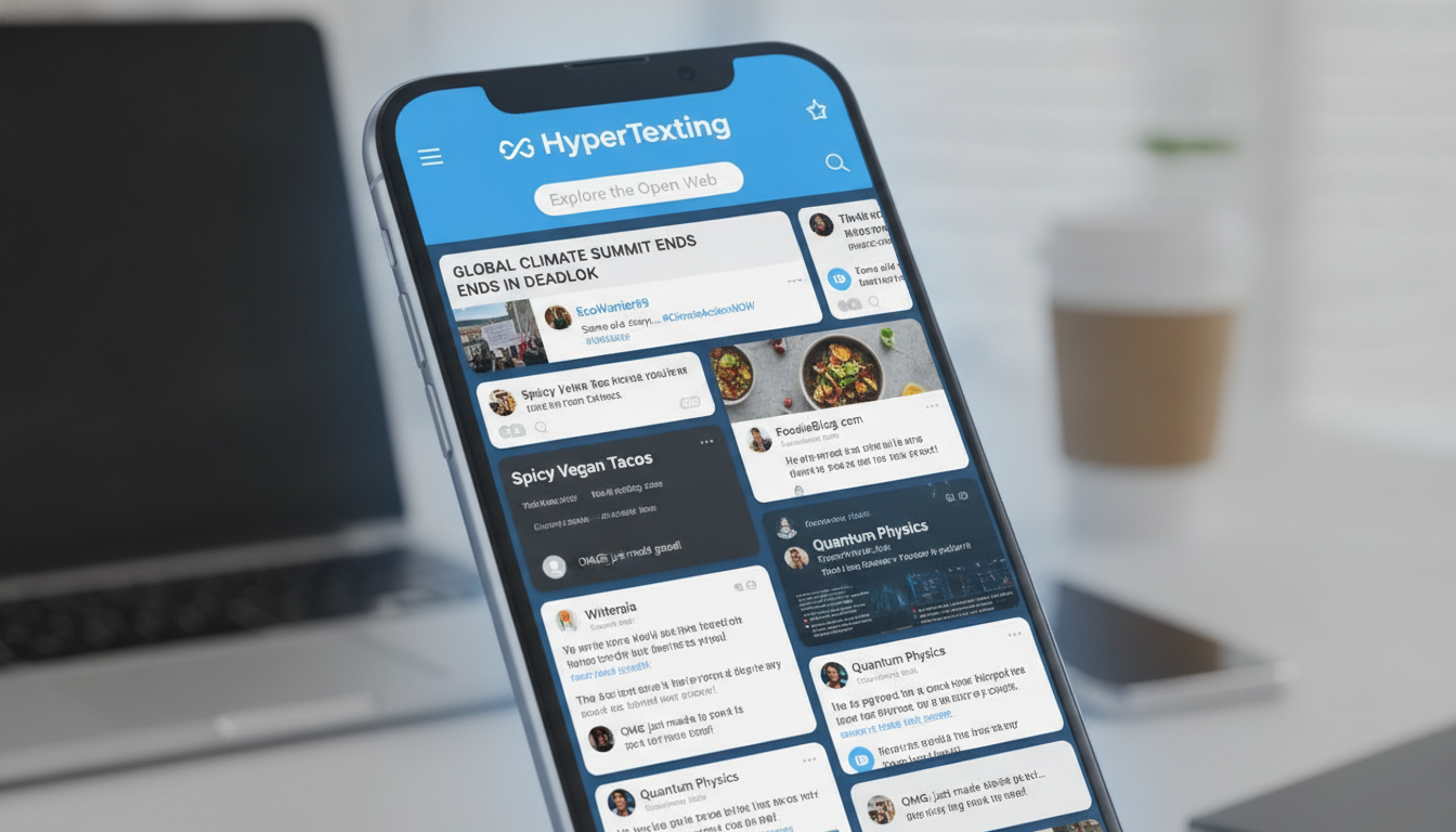 A new app, HyperTexting, turns the open web into a scrollable social media-like feed