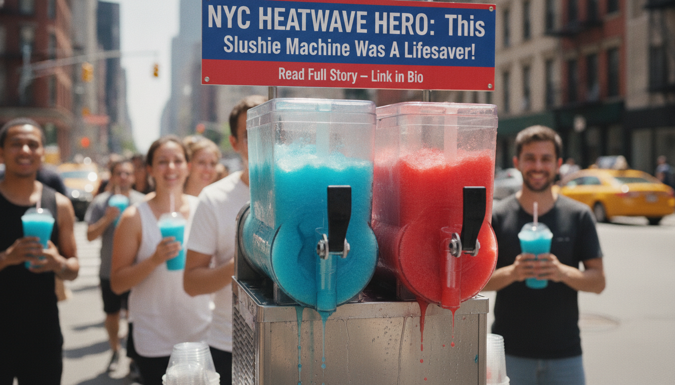 This slushie machine was a lifesaver during NYC’s heat wave