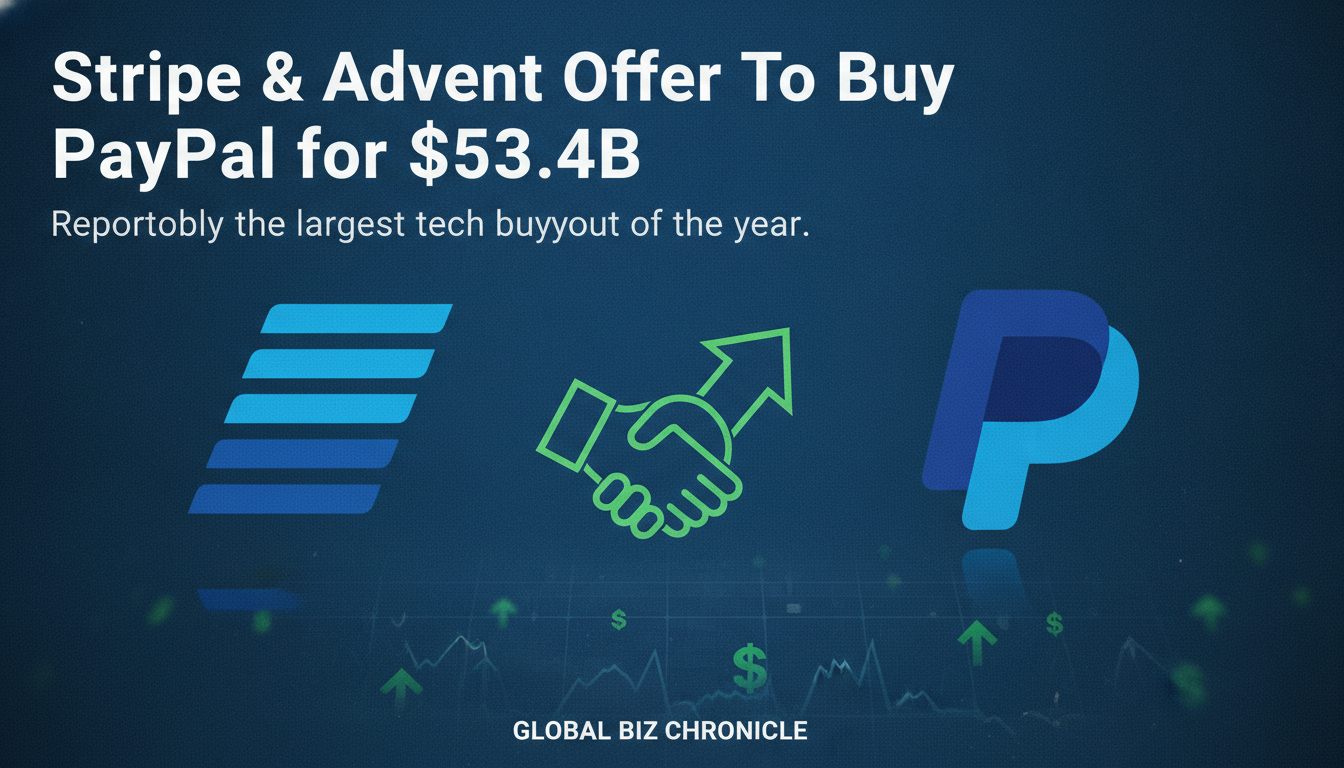Stripe and Advent reportedly offered to buy PayPal for around $53.4B