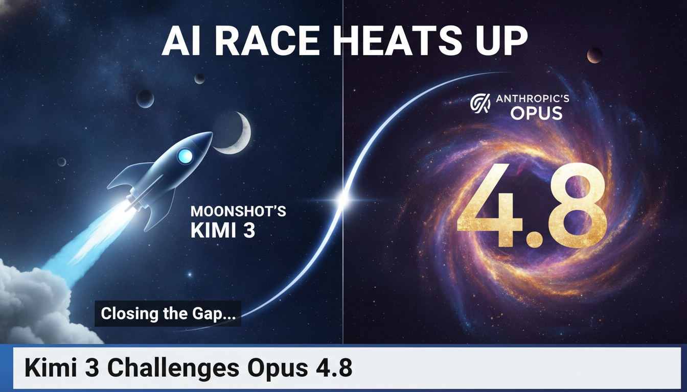 Moonshot’s upcoming Kimi 3 is expected to close the gap with Anthropic’s Opus 4.8