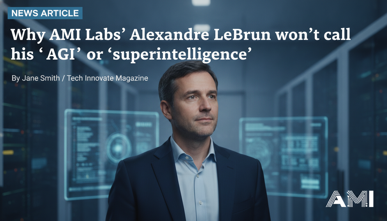 Why AMI Labs’ Alexandre LeBrun won’t call his AI ‘AGI’ or ‘superintelligence’