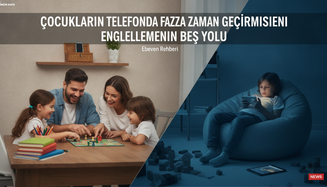 Çocukların telefonda fazla zaman geçirmesini engellemenin beş yolu