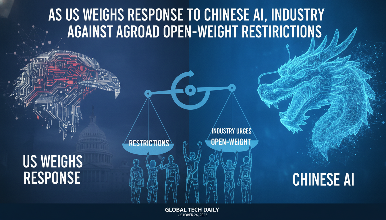 As US weighs response to Chinese AI, industry urges against broad open-weight restrictions