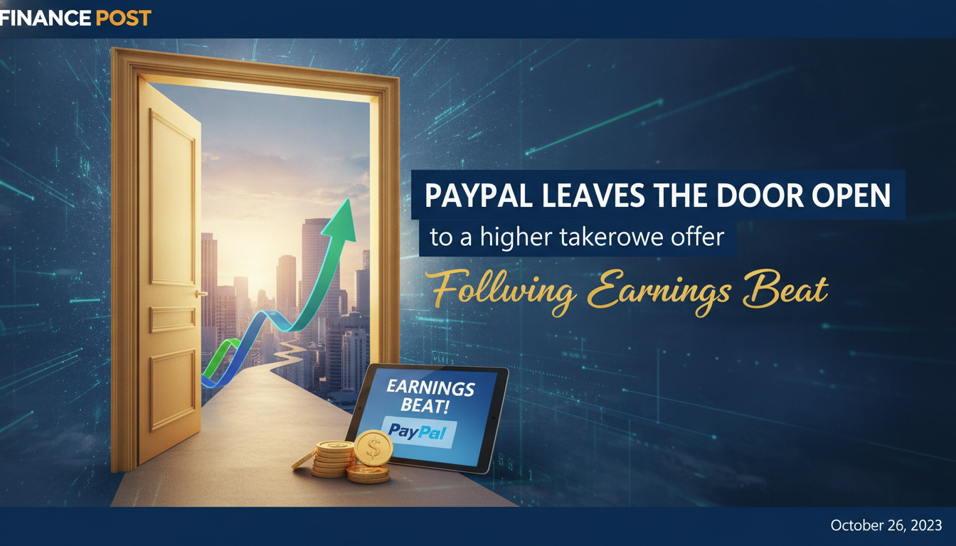 PayPal leaves the door open to a higher takeover offer following earnings beat