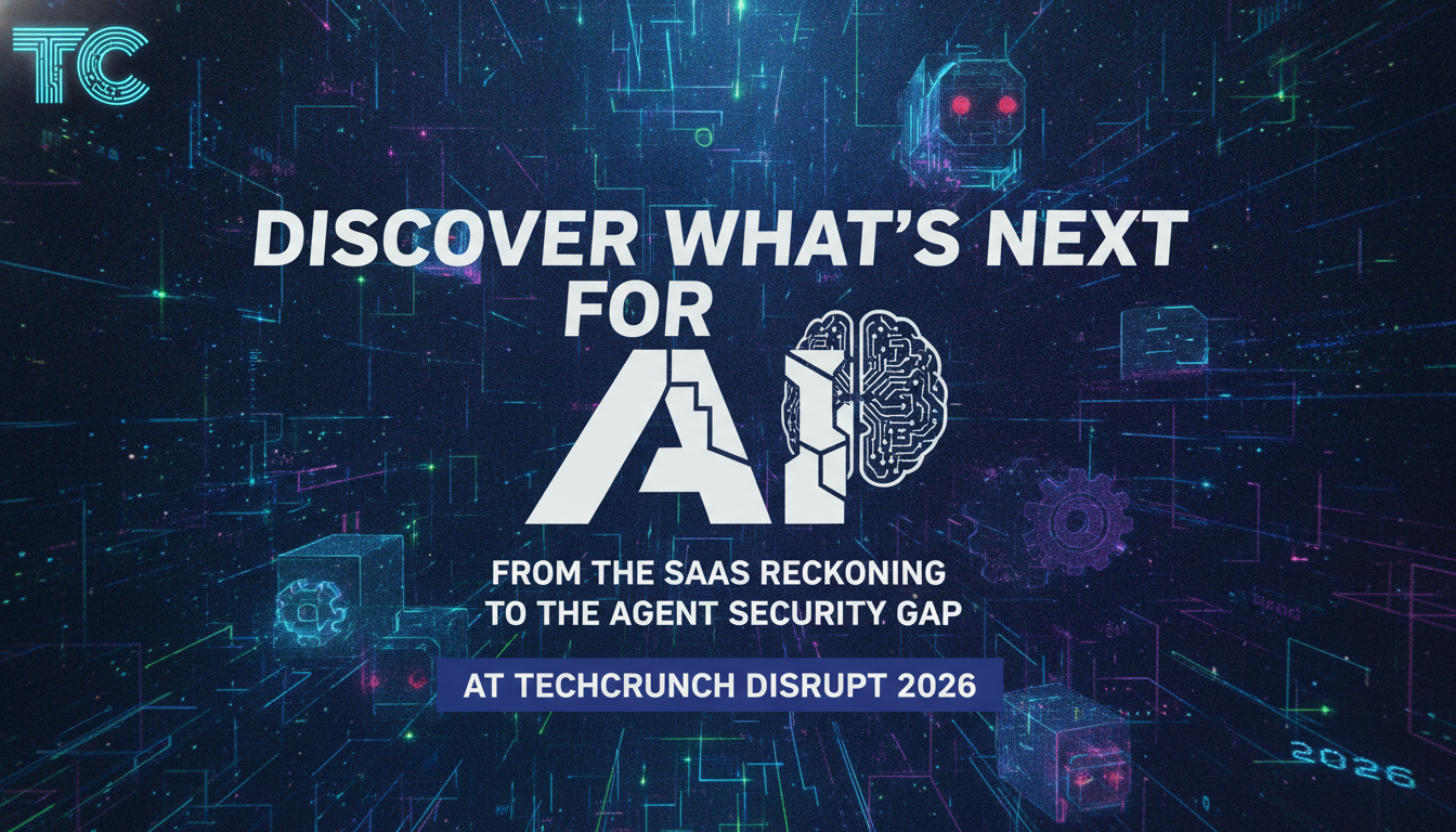 Discover what’s next for AI, from the SaaS reckoning to the agent security gap, at TechCrunch Disrupt 2026