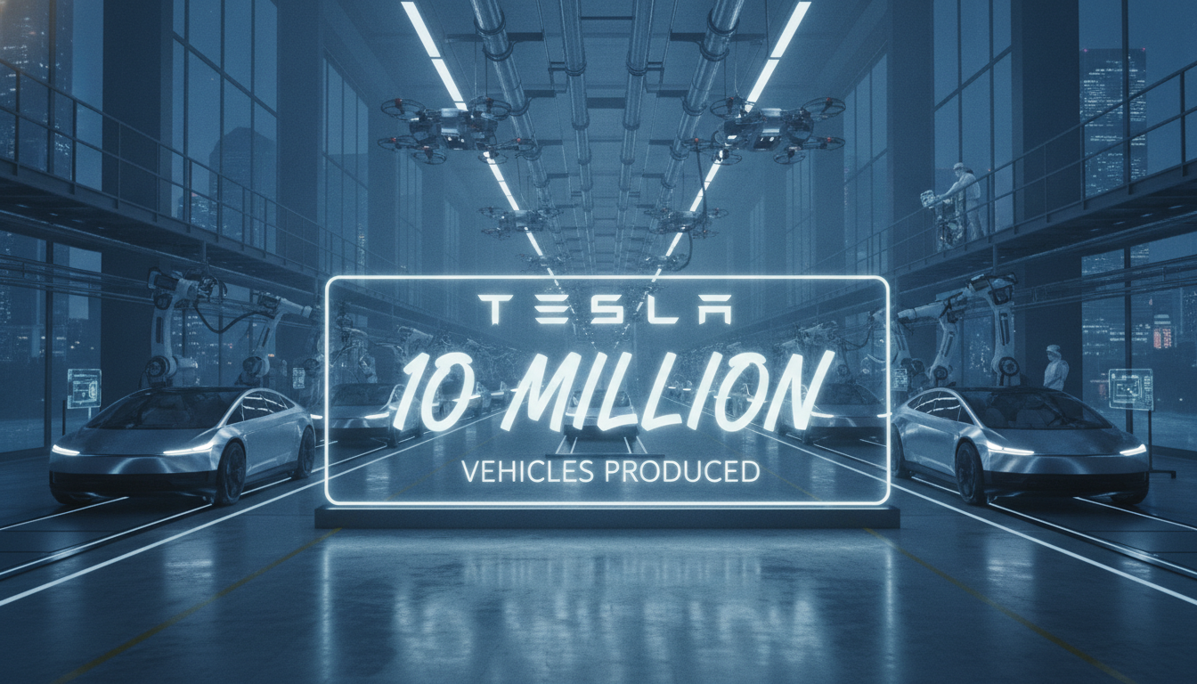 Tesla 10 Milyonuncu Elektrikli Aracını Üretti: Elon Musk'ın Hedefleri Tehlikede mi?