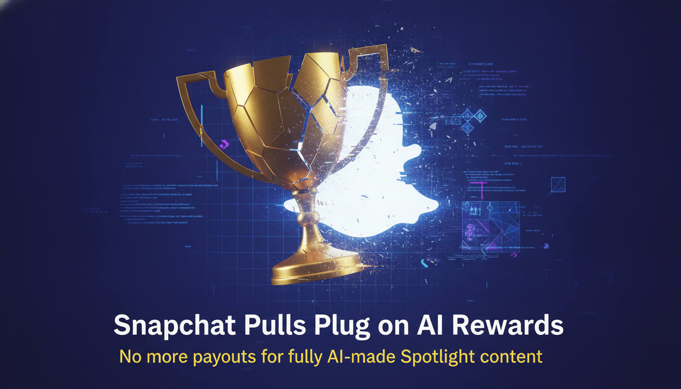 Snapchat no longer rewards fully AI-generated Spotlight content