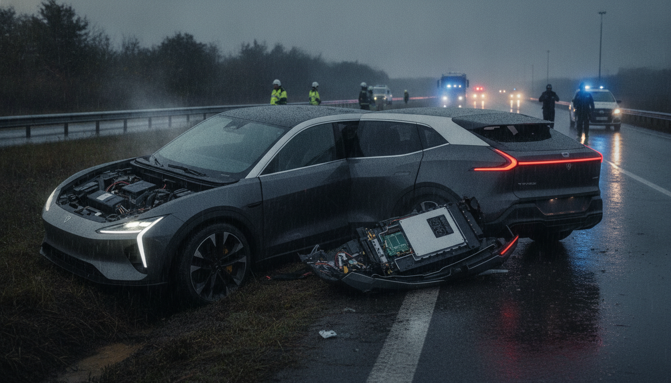 FSD Modundaki Tesla Model X Karşı Şeride Geçerek İkiye Bölündü