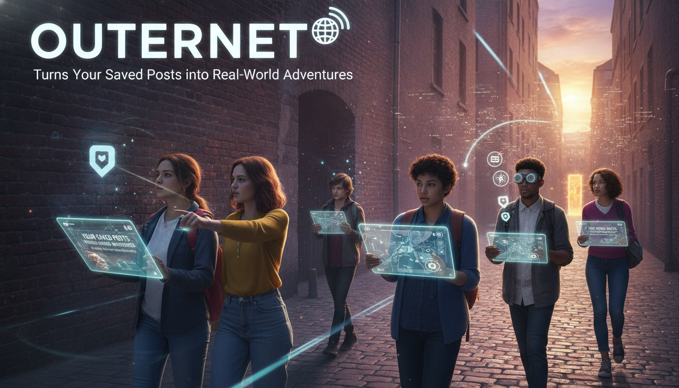 Outernet turns your saved posts into real-world adventures