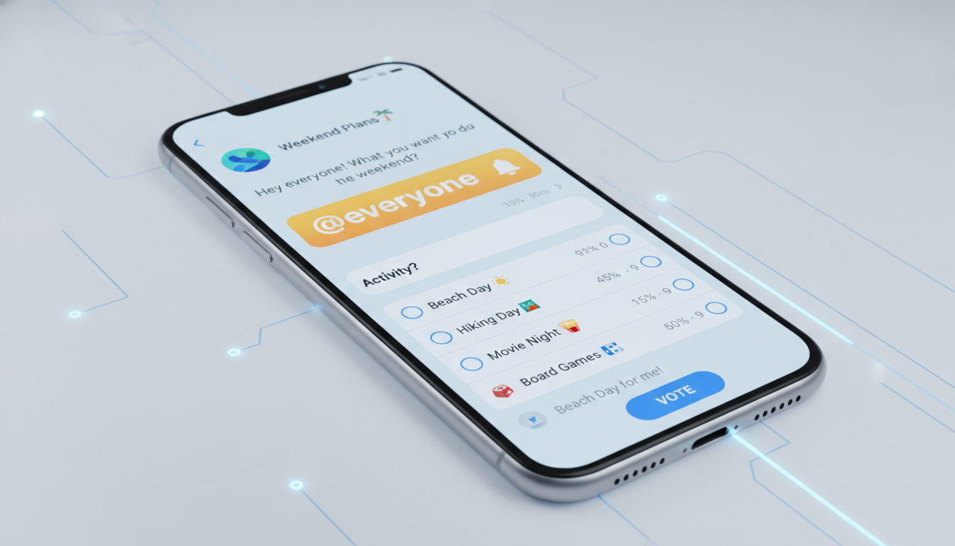 WhatsApp Grup Sohbetlerine Yeni Özellikler: Anket Güncellemeleri ve @Herkes Etiketi