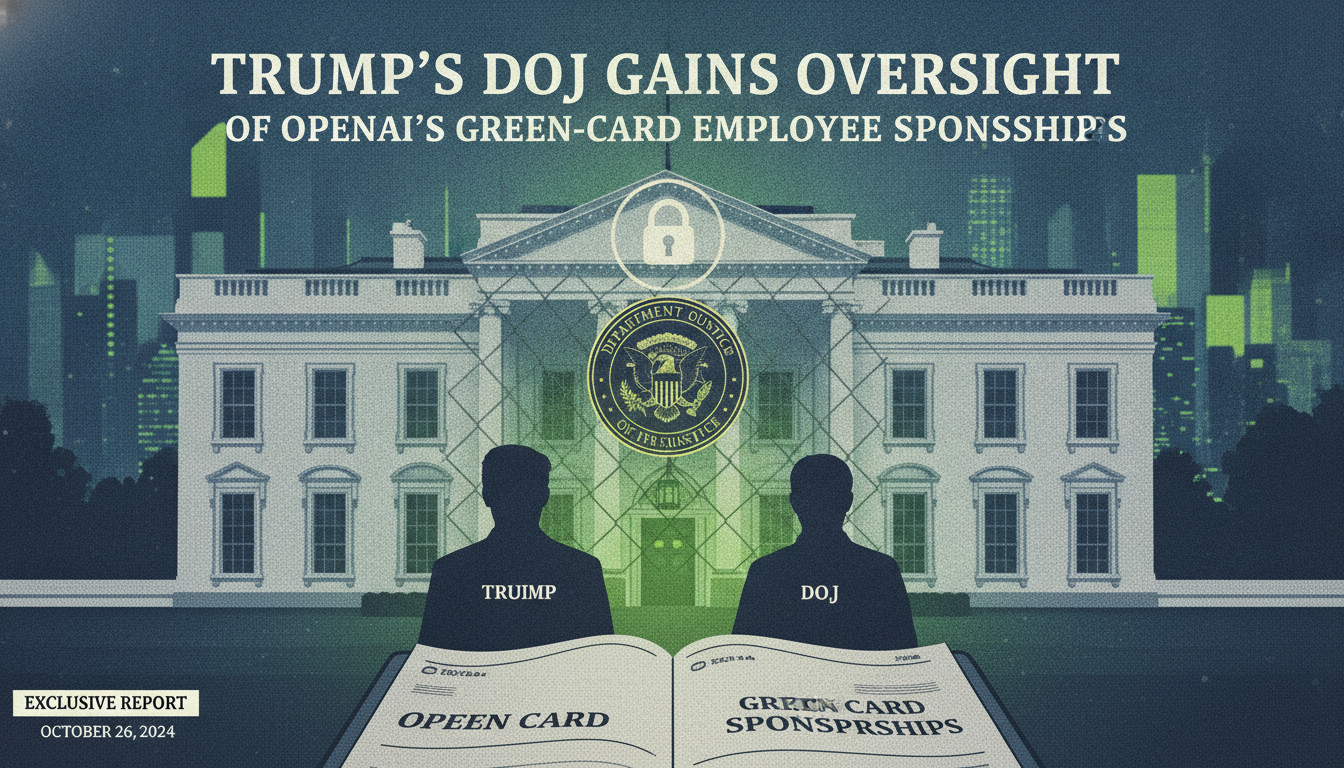 Trump’s DOJ gains oversight of OpenAI’s green-card employee sponsorships