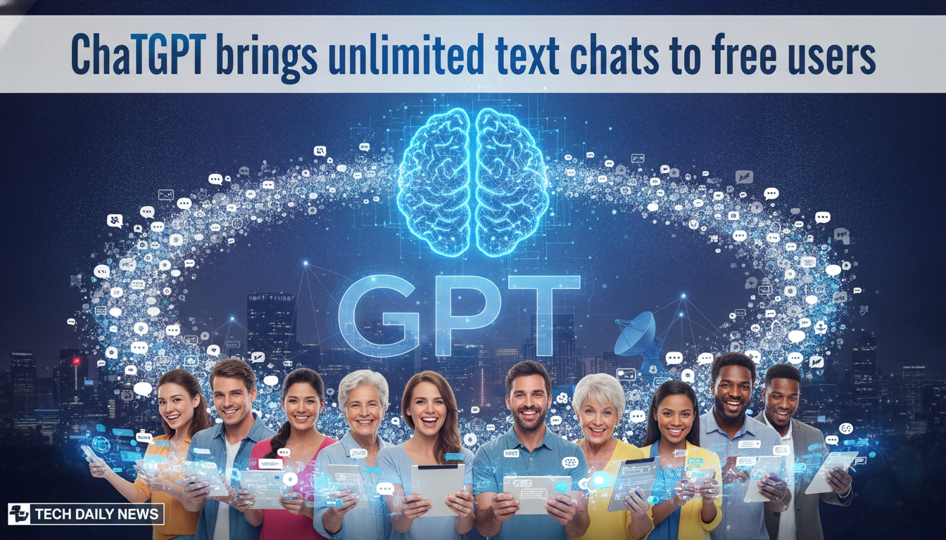 ChatGPT brings unlimited text chats to free users