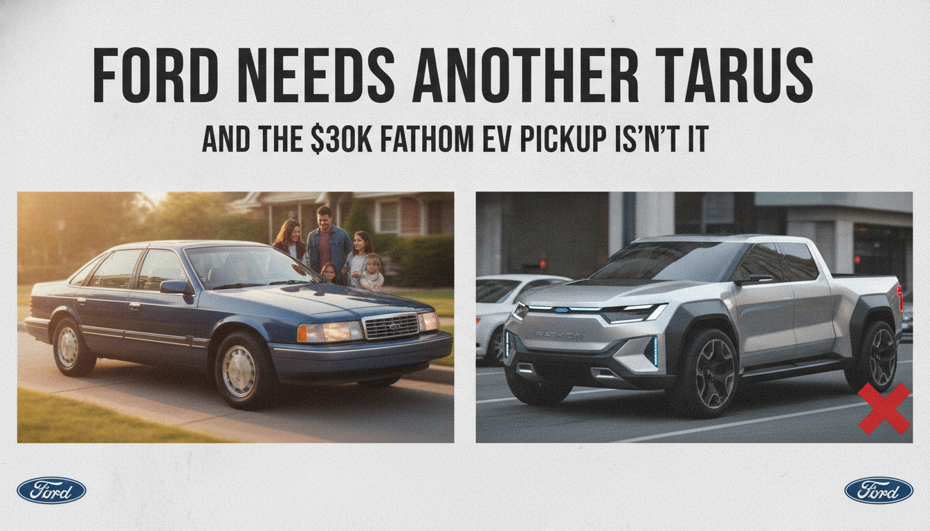 Ford needs another Taurus, and the $30K Fathom EV pickup isn’t it