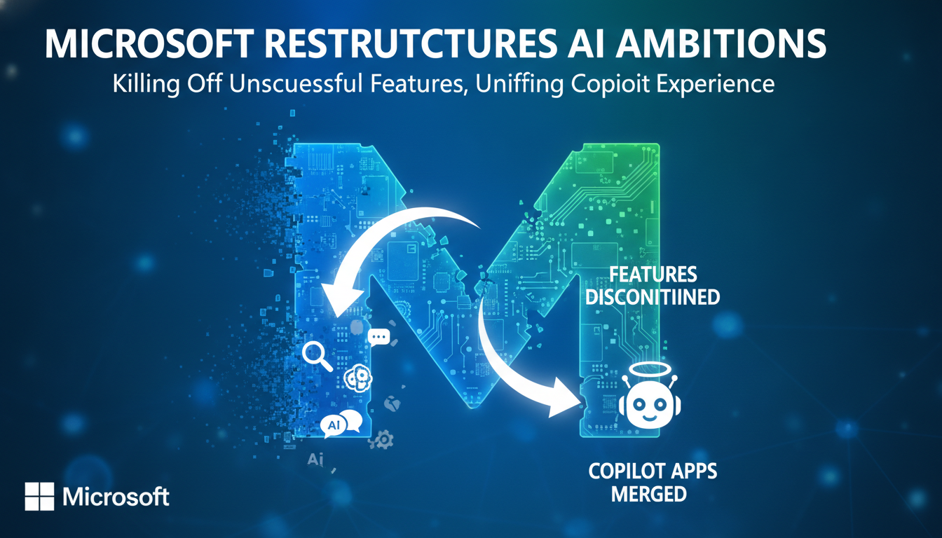 Microsoft kills off unsuccessful AI features while merging its separate Copilot apps