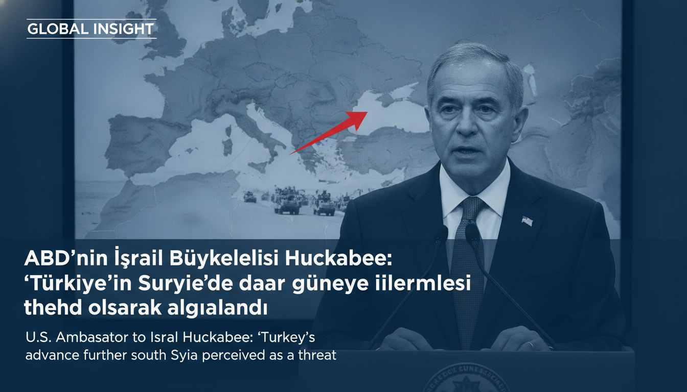 ABD'nin İsrail Büyükelçisi Huckabee: 'Türkiye'nin Suriye'de daha güneye ilerlemesi tehdit olarak algılandı'