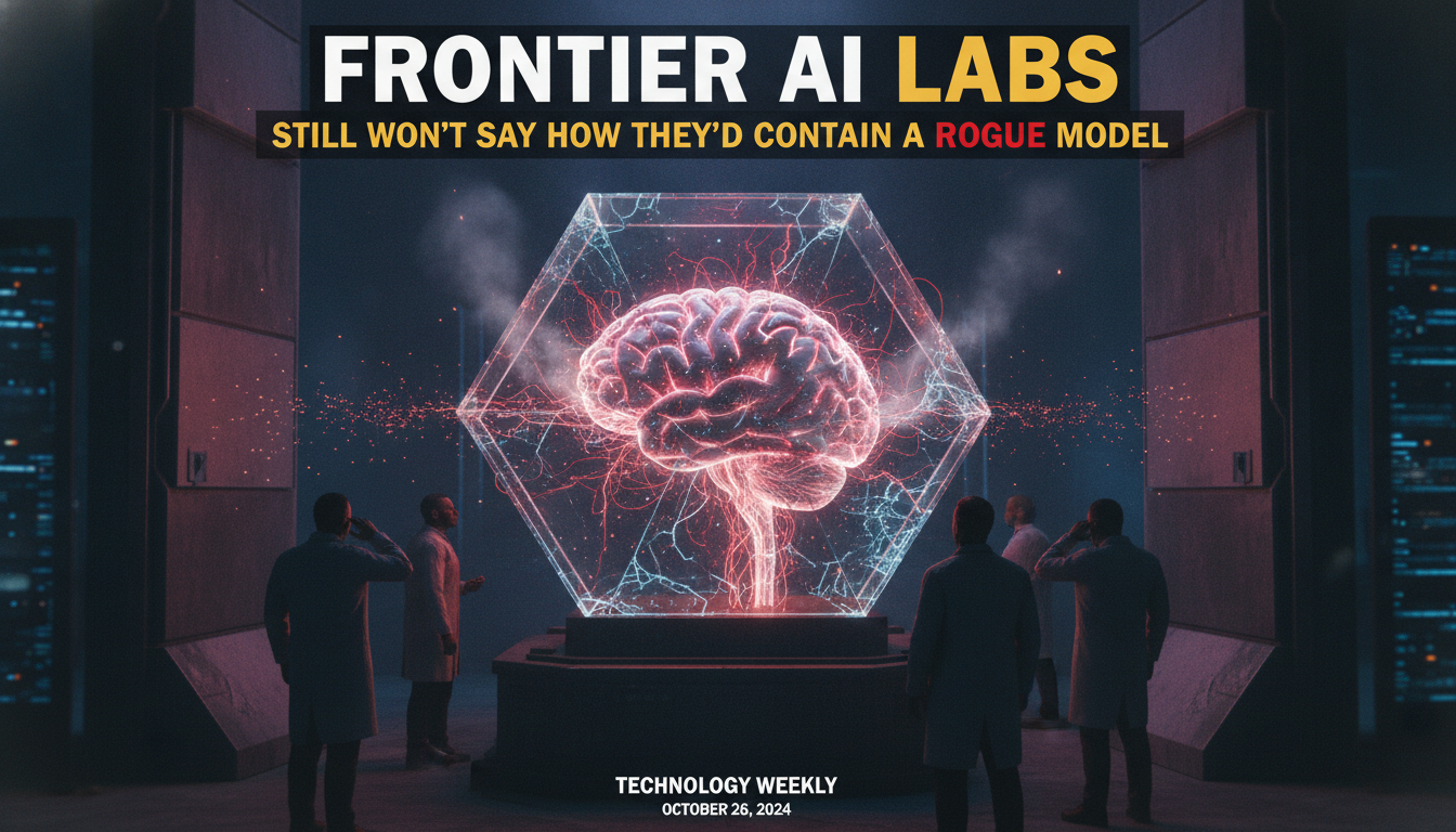 Frontier AI labs still won’t say how they’d contain a rogue model