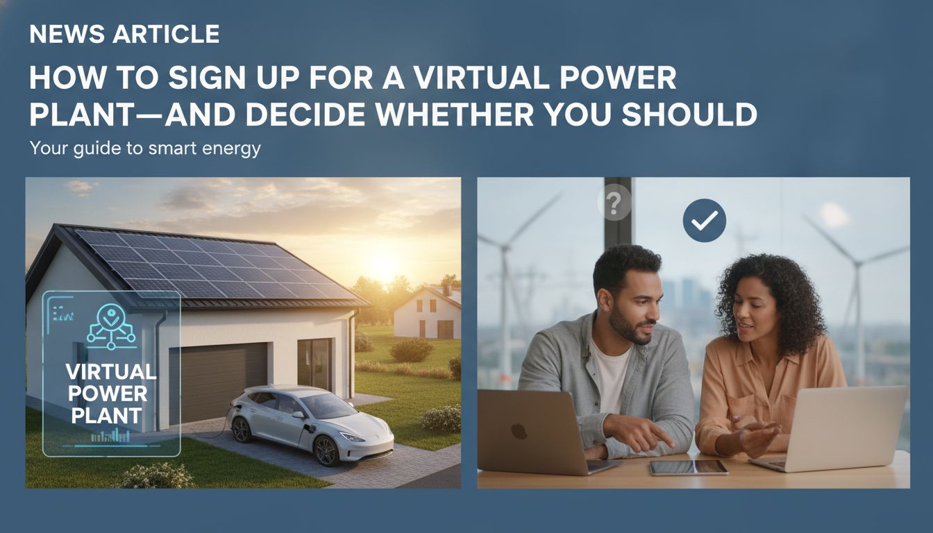 How to sign up for a virtual power plant—and decide whether you should