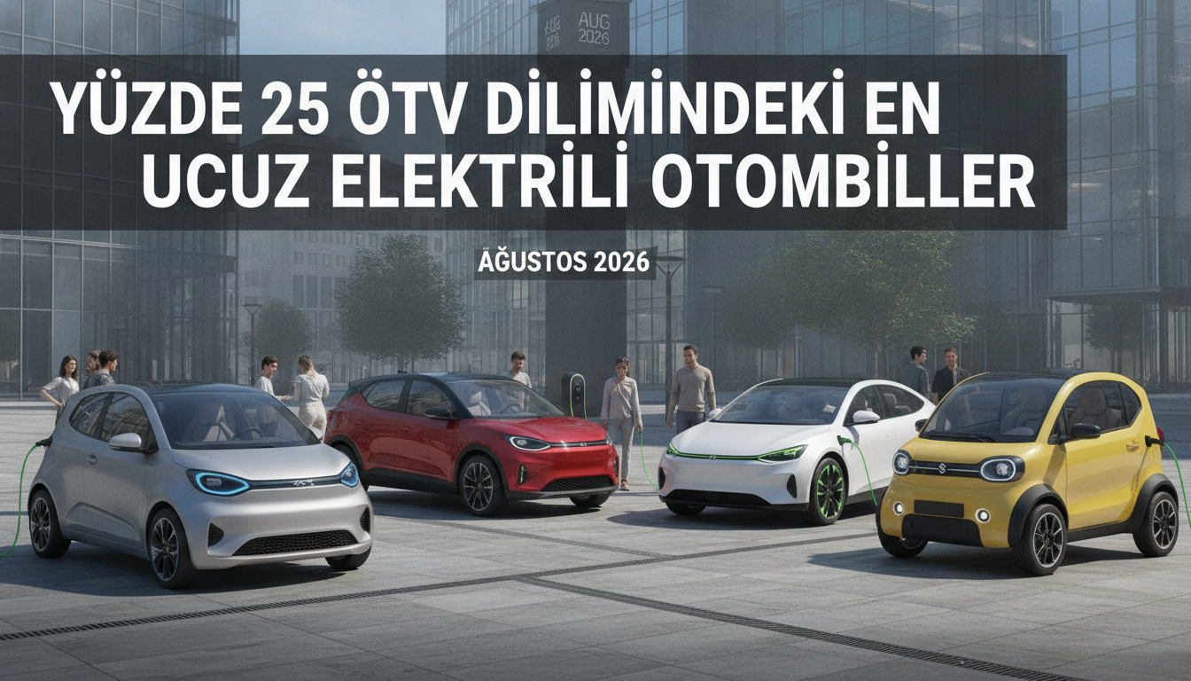 Yüzde 25 ÖTV Dilimindeki En Ucuz Elektrikli Otomobiller Ağustos 2026
