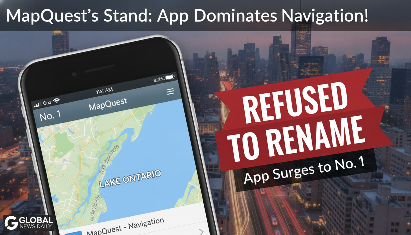 MapQuest’s app surges to No. 1 in Navigation after refusing to rename Lake Ontario