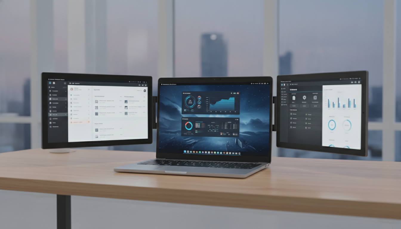 Acer'dan Dizüstü Bilgisayarlar İçin Üç Ekranlı Taşınabilir Monitör: PD163Q-P3