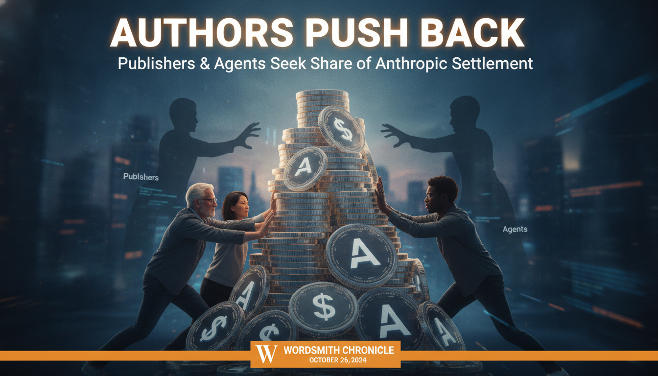 Authors push back as publishers and agents seek share of Anthropic settlement