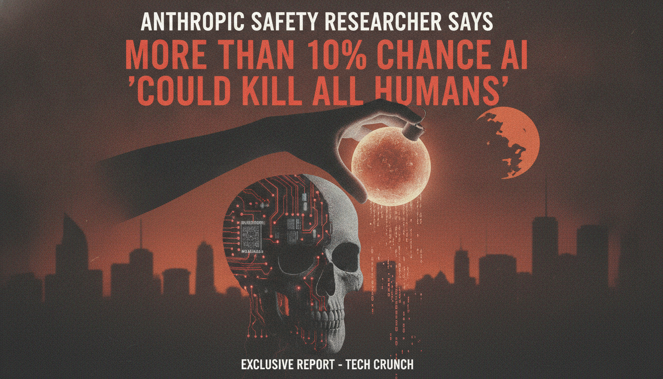Anthropic safety researcher says more than 10% chance AI 'could kill all humans'