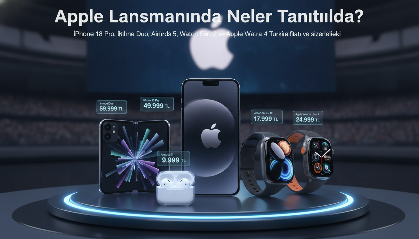 Apple Lansmanında Neler Tanıtıldı? iPhone 18 Pro, iPhone Duo, AirPods 5, Watch Series 12 ve Apple Watch Ultra 4 Türkiye fiyatı ve özellikleri