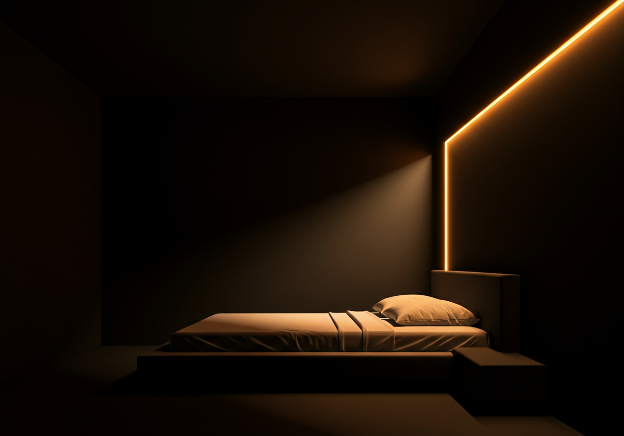 Thermal imaging camera view of a mattress showing heat retention patterns in red and orange hues.