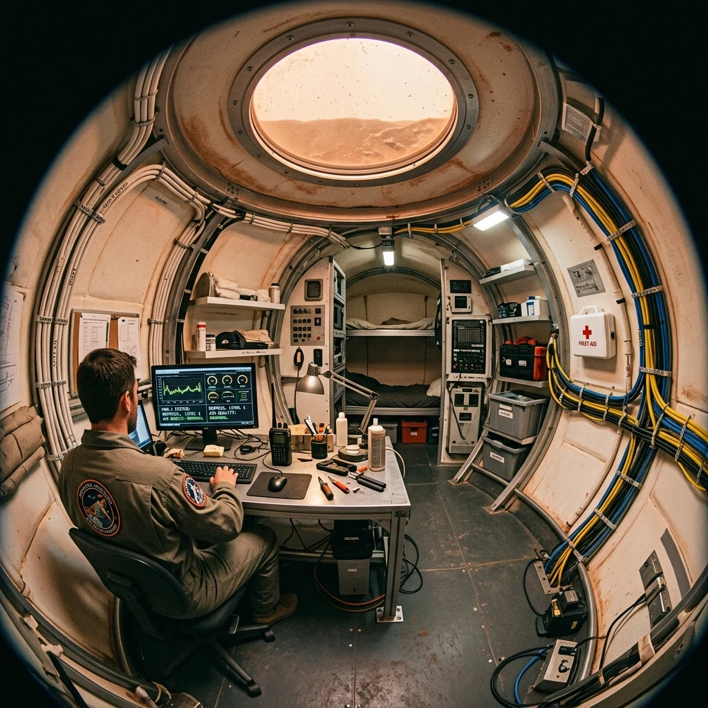 A Mars analog habitat interior
