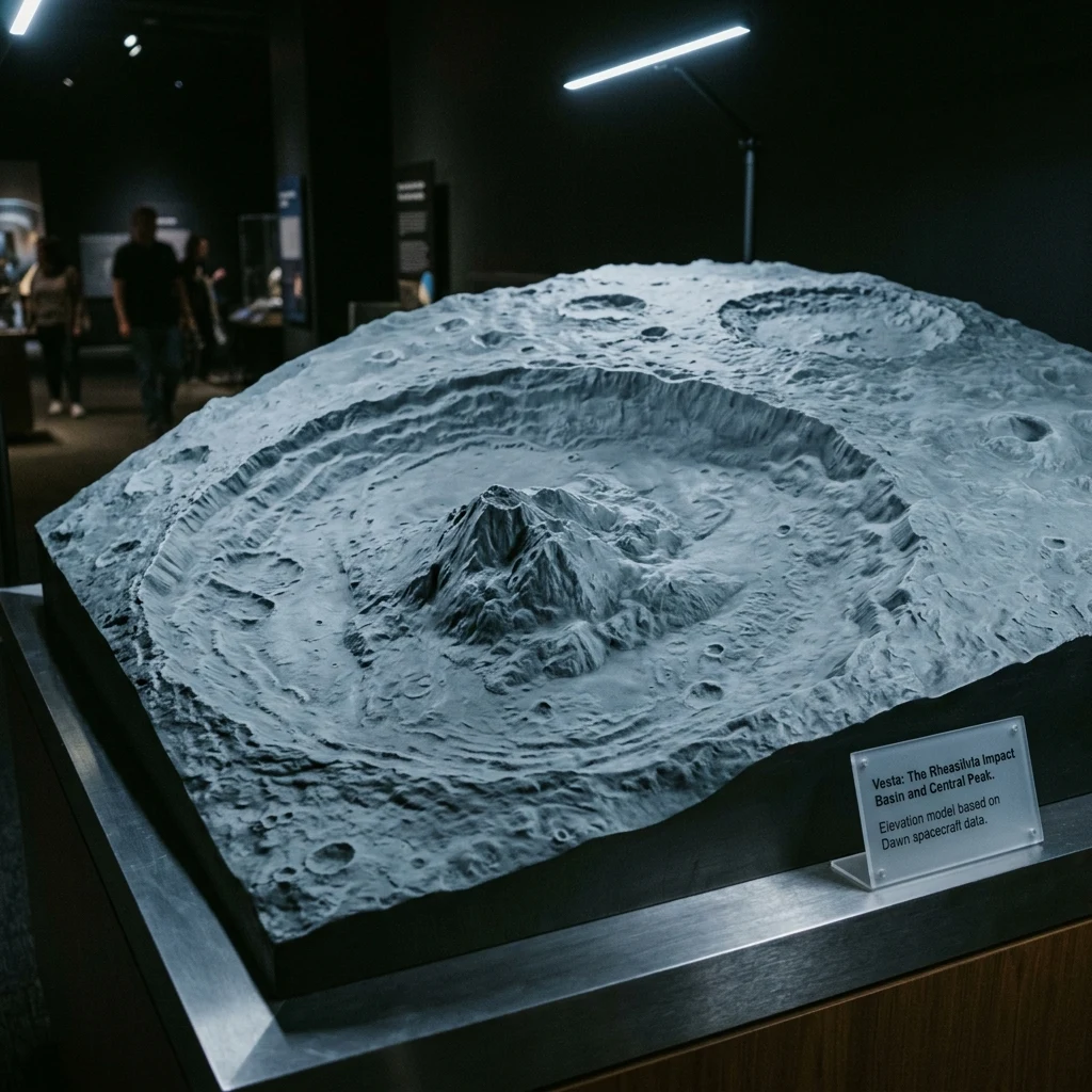 Model of a cratered asteroid surface