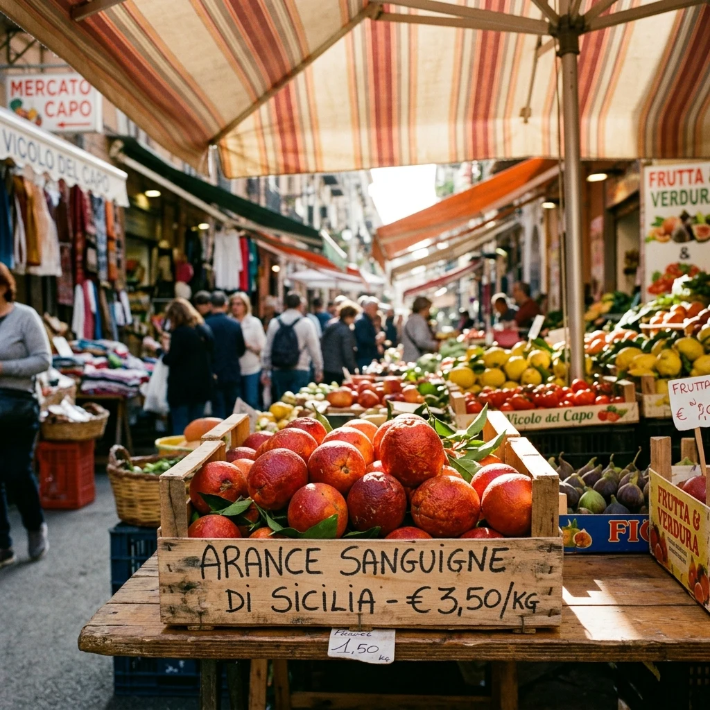A fruit market in Palermo