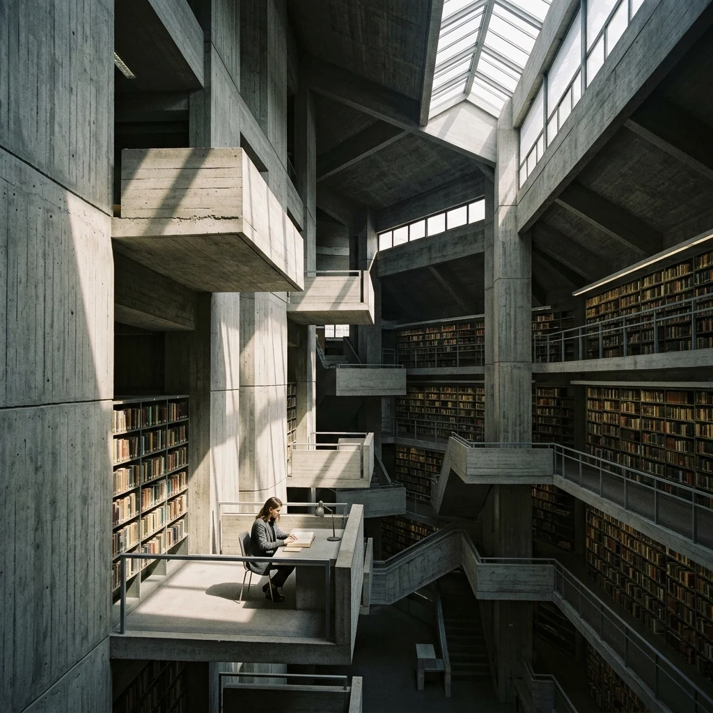 Brutalist library