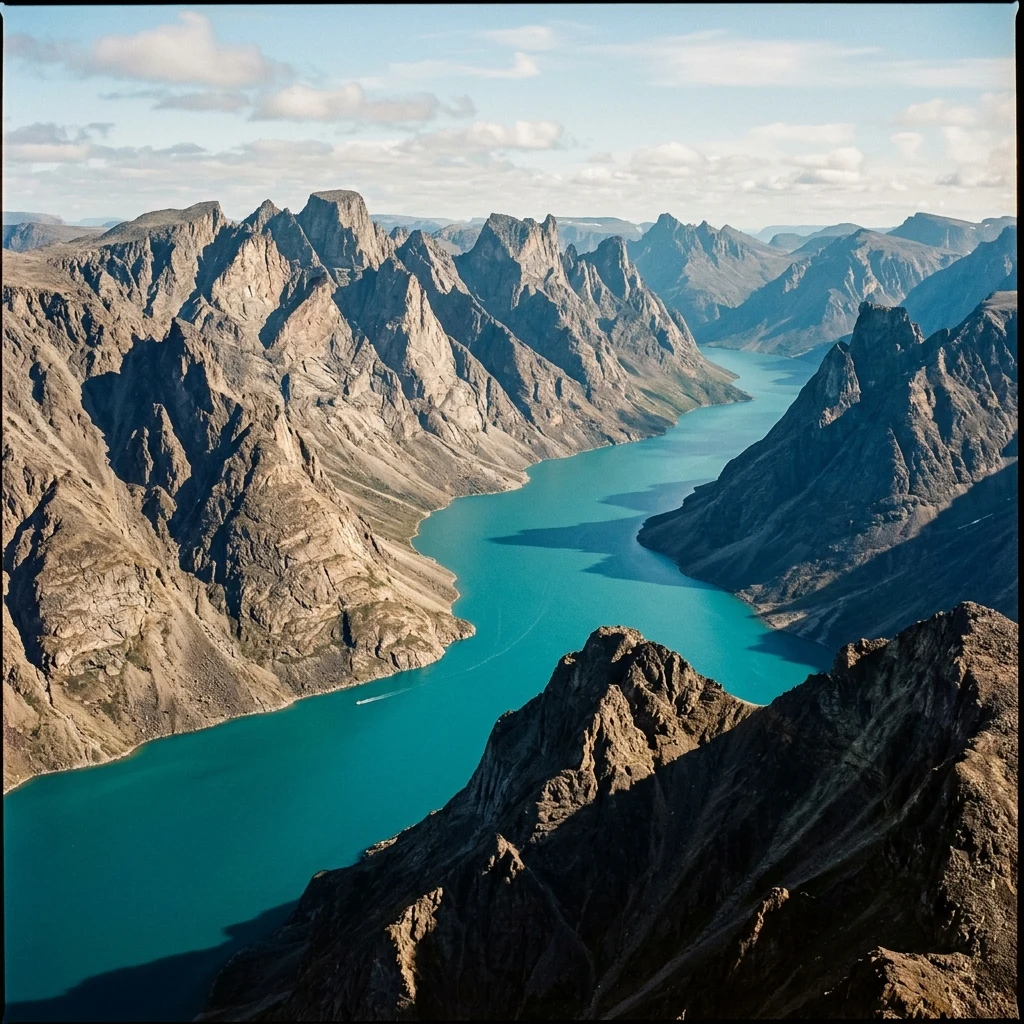 An aerial shot of the stark
