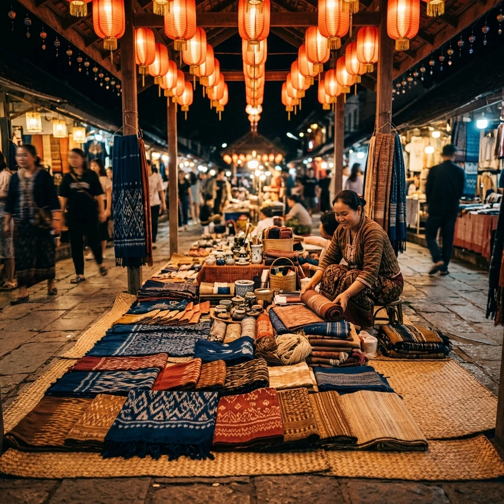 A night market in Luang Prabang