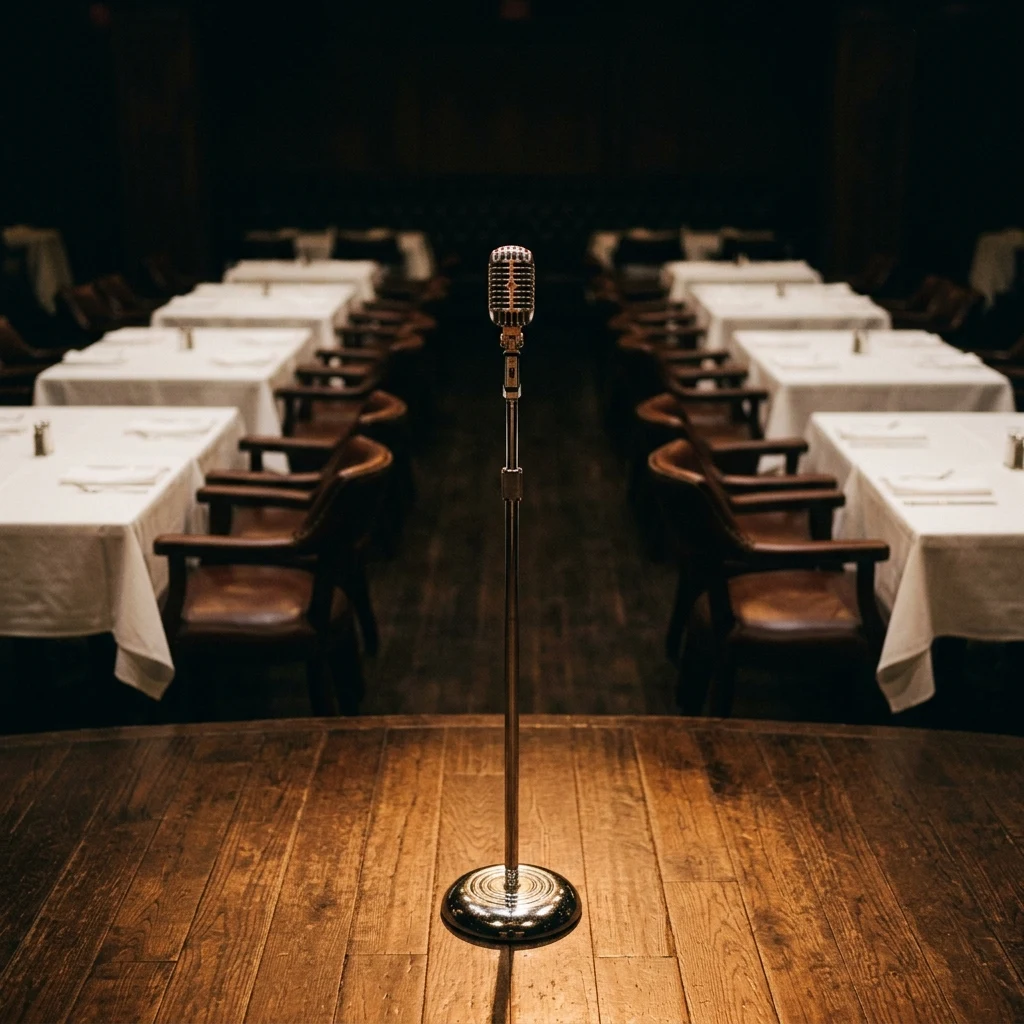A vacant supper club bandstand