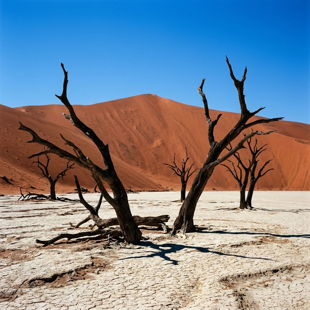 Ancient trees on red sand dunes