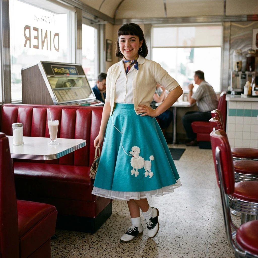 Classic diner style in the afternoon