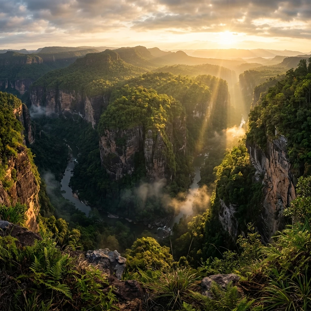 National Geographic style landscape of the Khorat Massif