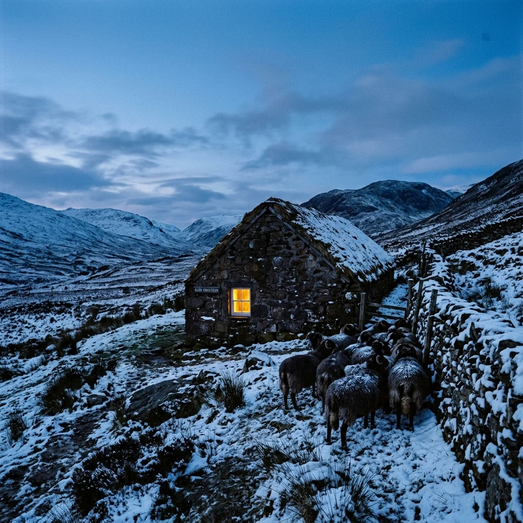A Highland croft in winter