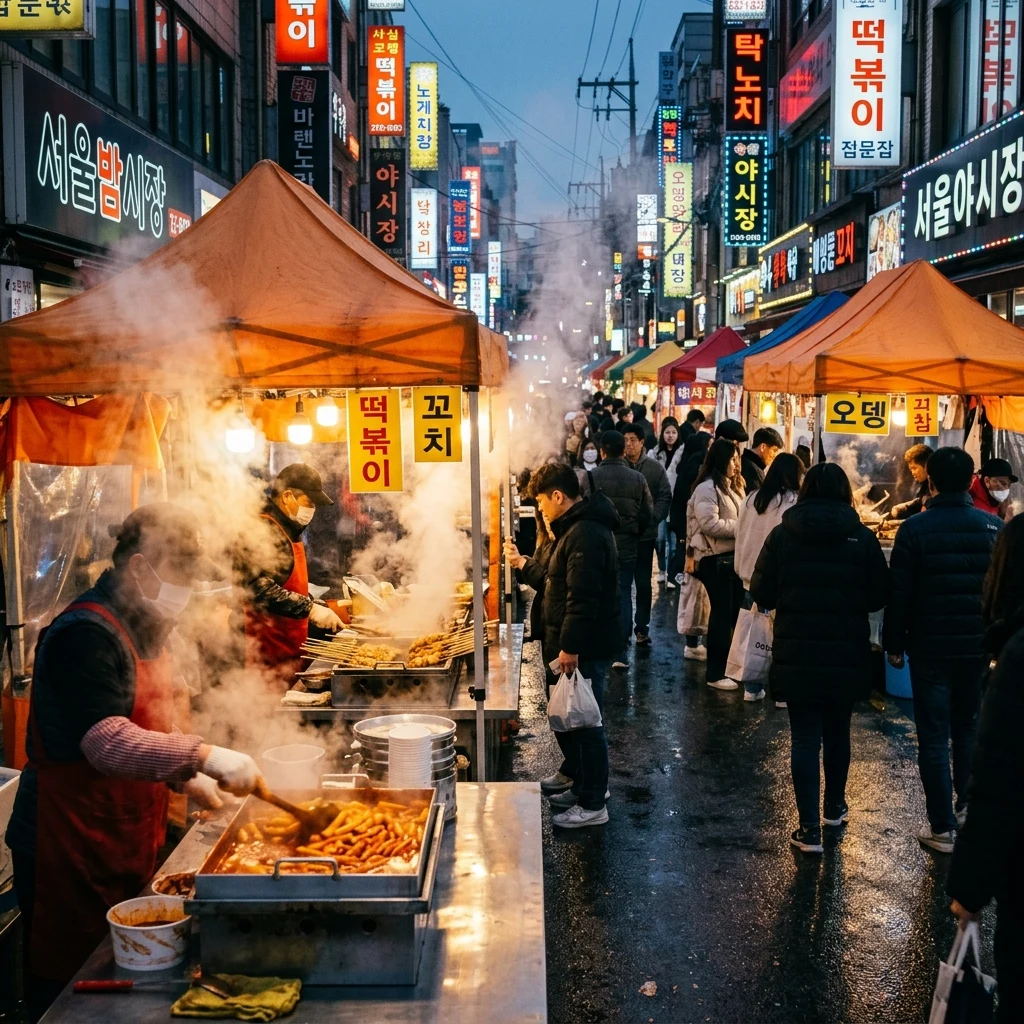 A night market in Seoul