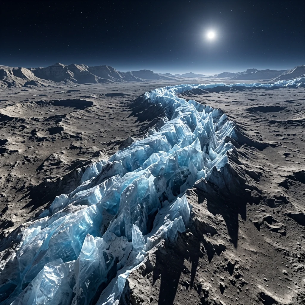 Icy ridge on a distant planet