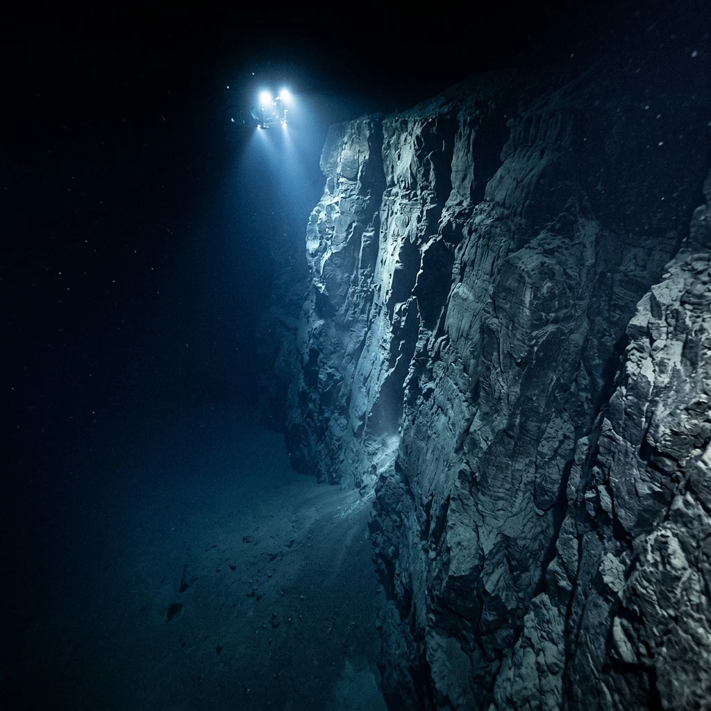 A 3D bathymetric render of the massive