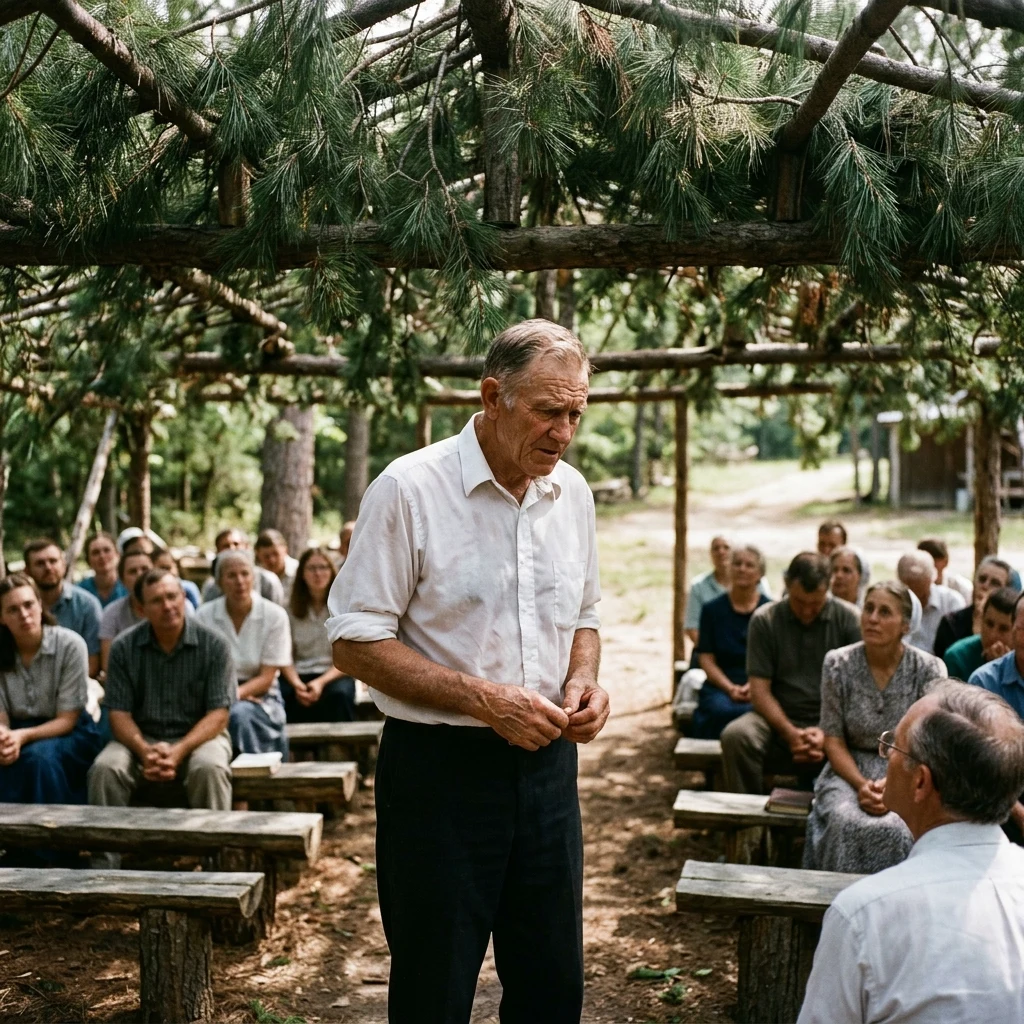 A brush-arbor revivalist in his sixties